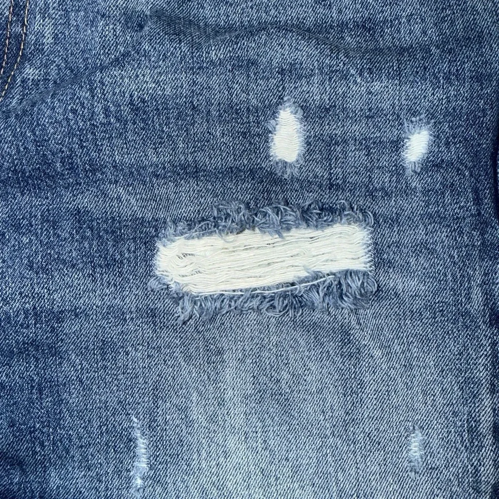 Men's Lucky Brand 121 Slim Straight Stretch Distressed Jeans Blue Size 36x32